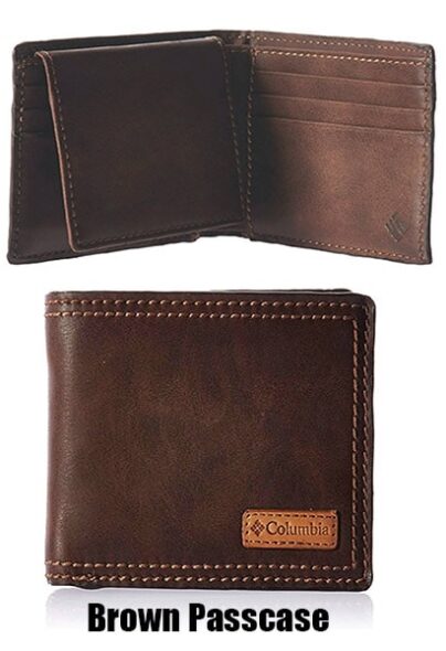 Brown Passcase Leather Wallet