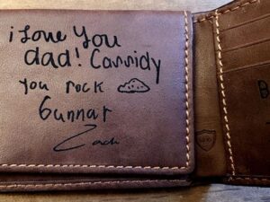 Custom Engraved Leather Passcase Wallet