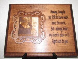 Laser Engraved Photo Wooden Plaque