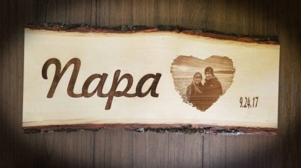 Laser Engraved Wooden Family Plank - Large