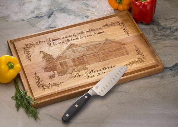 engraved rectangular cutting board